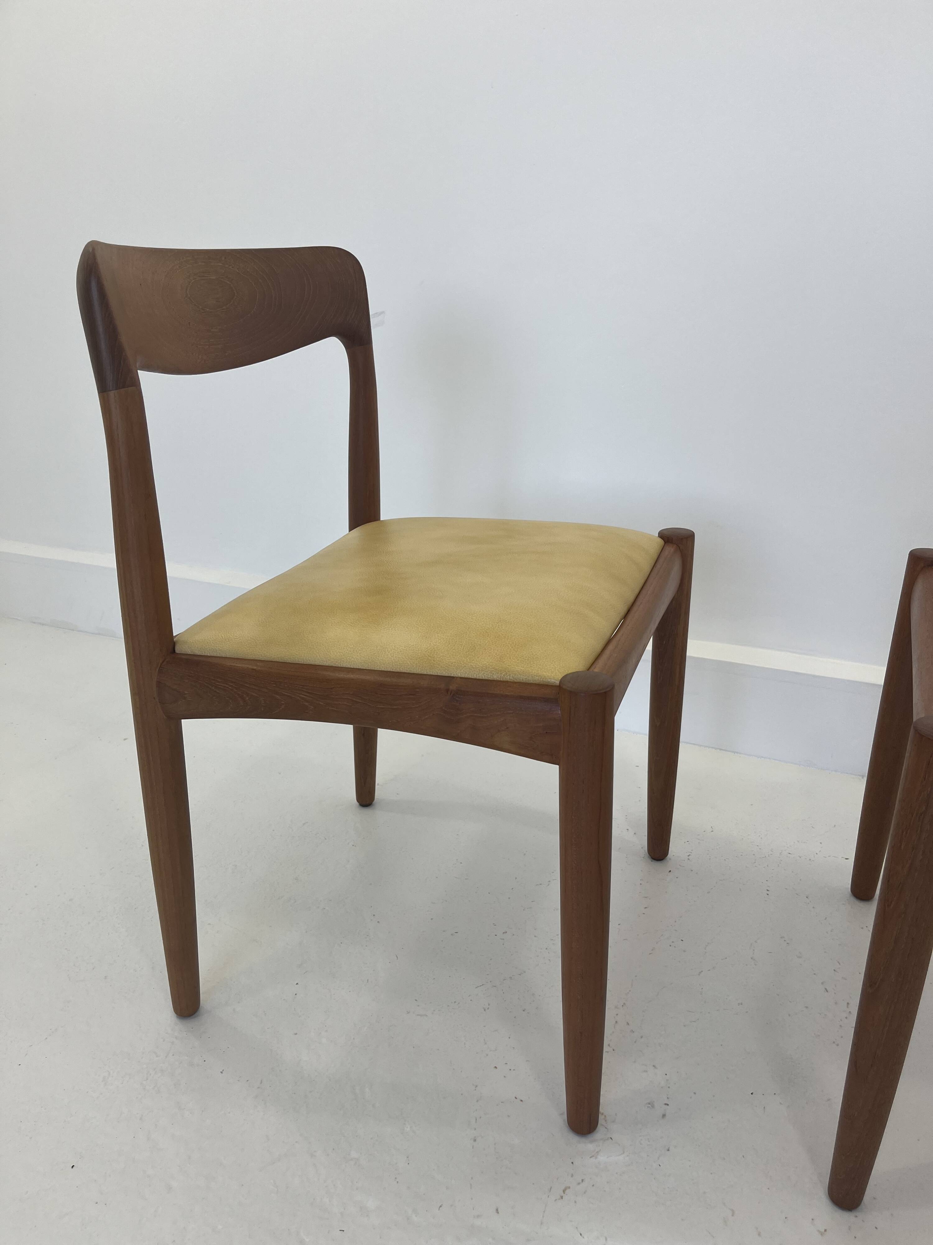 Vintage Danish Dining Chairs in Teak by H.W. Klein for Bramin, Set of 2