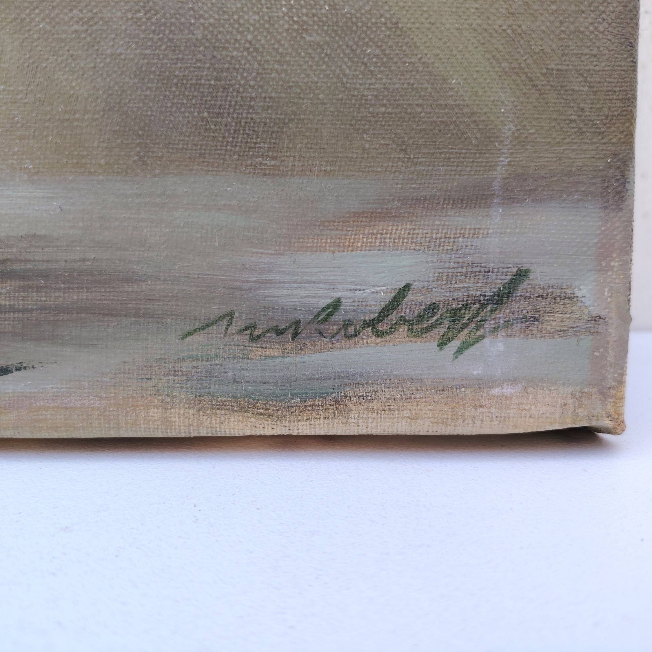 Oil on canvas Bouquet of roses signed Robert