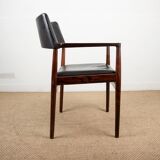 Danish Rosewood and Leather Office Chair by Erik Worts 1960.