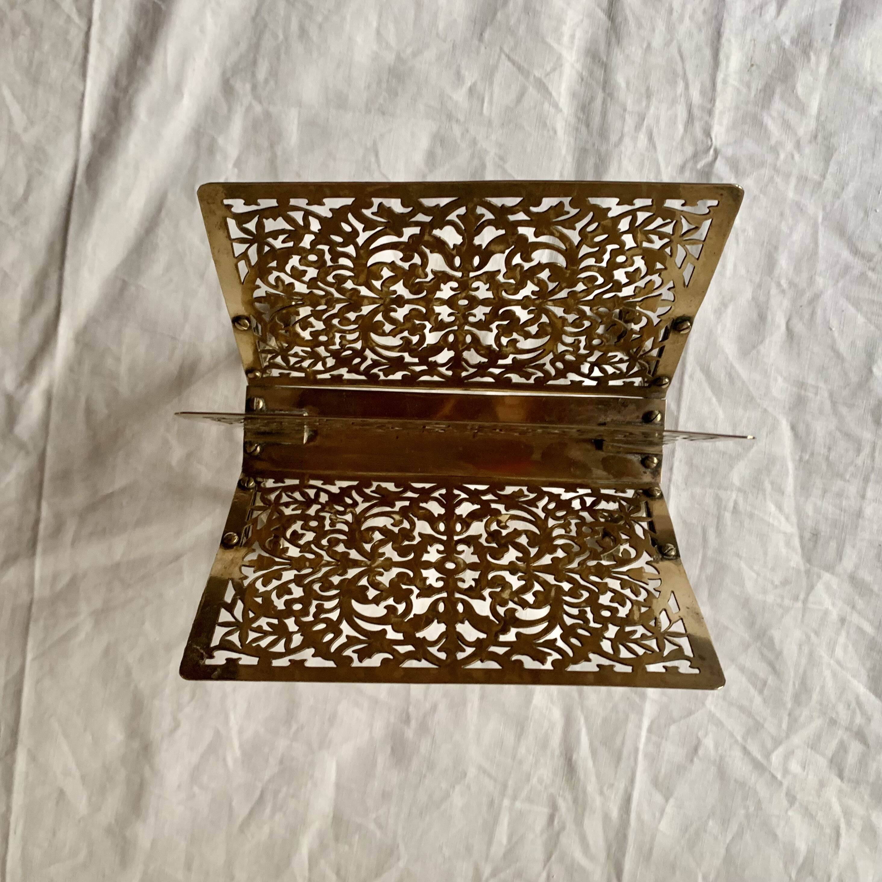Old brass letter holder