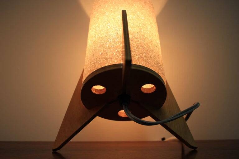 Pair of Midcentury Table Lamps, Rockets, Pokrok Zilina, 1970s