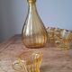 Yellow glass liqueur set, 1960s