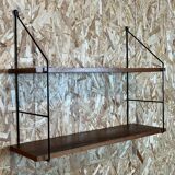 Teak string shelf wall shelf danish design denmark 60/70