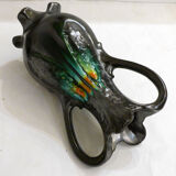 Amphora vase in metallic stoneware