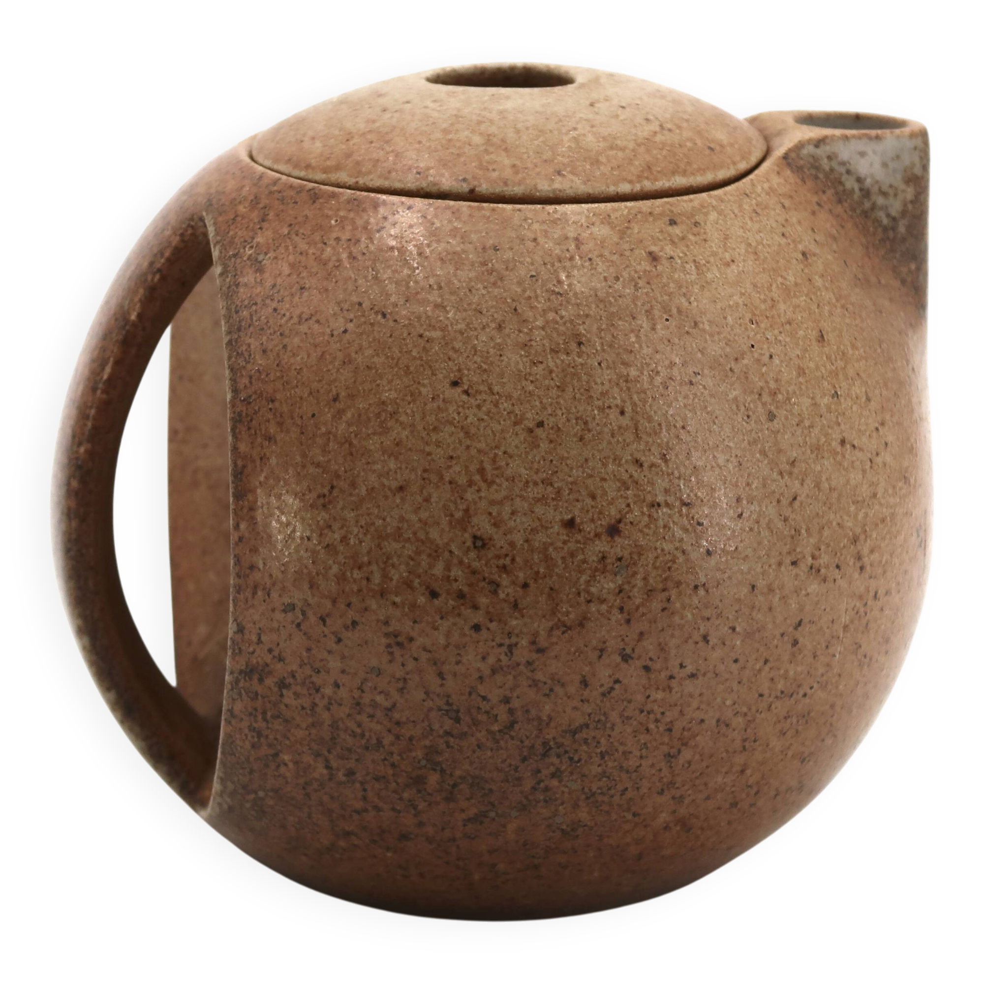Modernist stoneware ceramic teapot by Michel Lévêque, 1950s