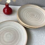 Assiettes Niderviller modèle Pierre d’allure moderniste - décor main