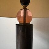 Lampadaire unique en verre de Murano. Design années 60.