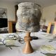 Lampe à poser en bois tourné
