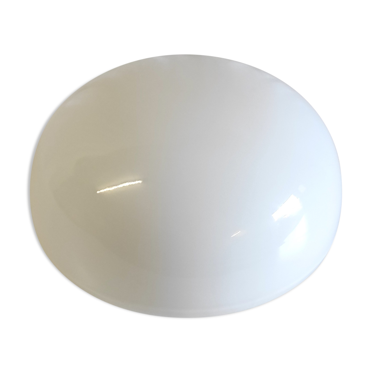 Plafonnier ou applique en verre opalin 20 cm, années 60-70