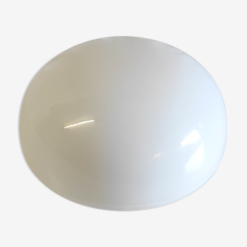 Plafonnier ou applique en verre opalin 20 cm, années 60-70