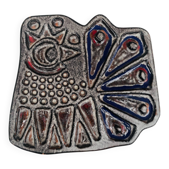 Vintage Scandinavian wall ceramic – Stylised hen – 1960s