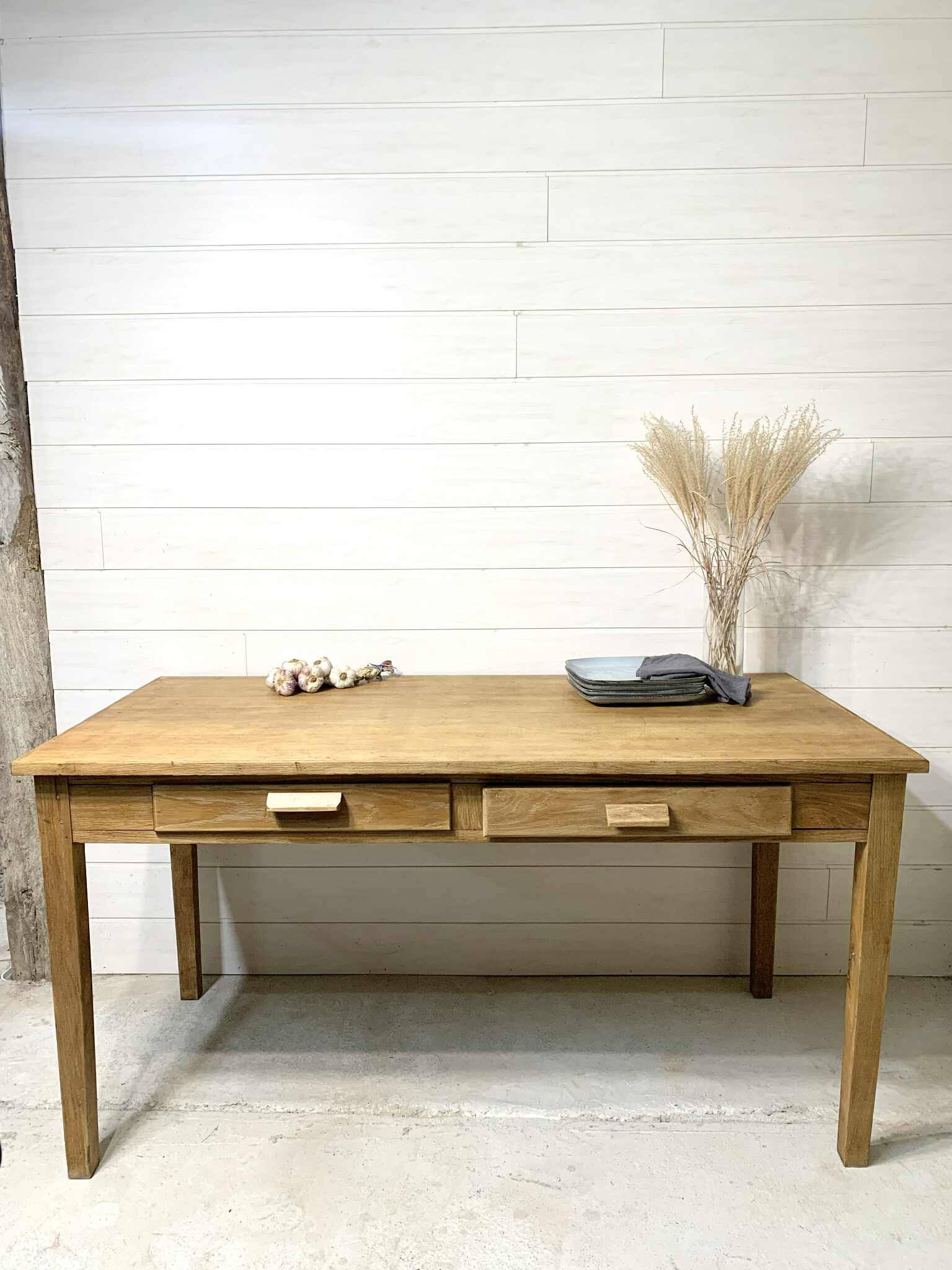 6-person solid wood farmhouse table