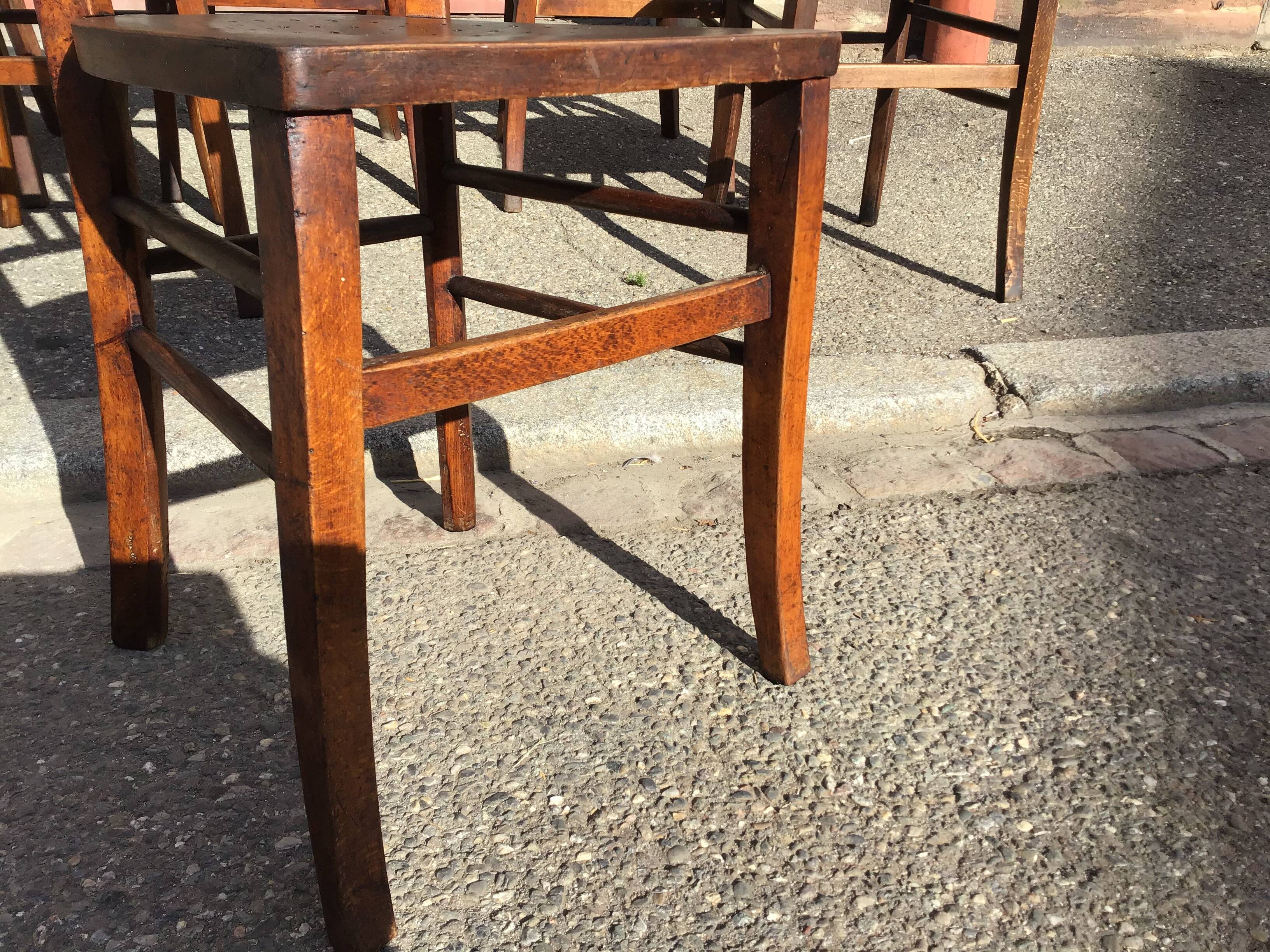 6 vintage bistro chairs 1950