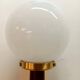 Lampe art déco bois et opaline