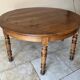 Louis-Philippe XIXth century demi-lune console table in solid walnut – seats 6 people.