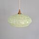 Pair of Art Deco light fixtures in light green speckled glass, 1930s.