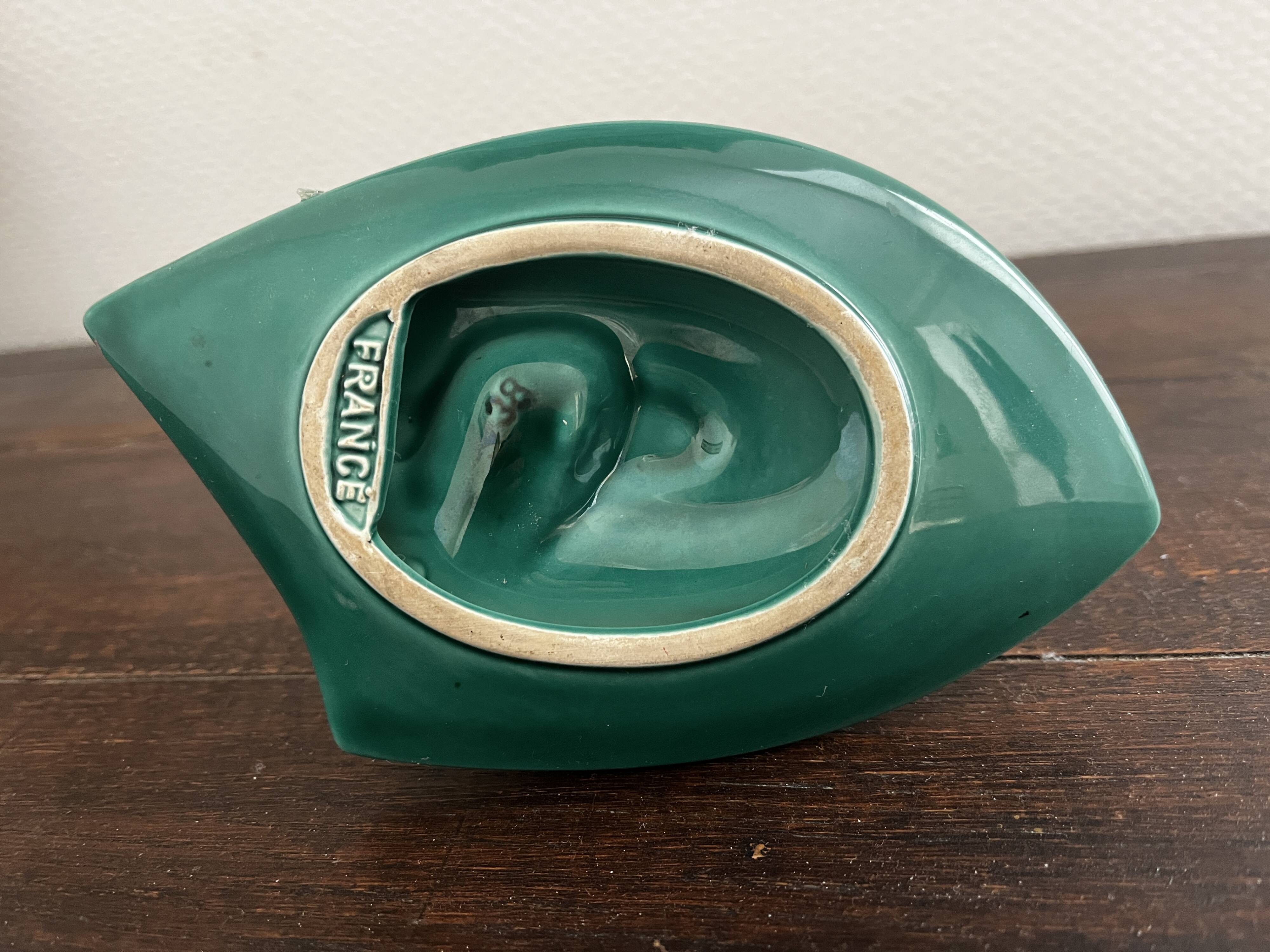 Verceram ashtray from the ocean liner France, 1960s-70s.