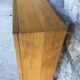 Large pharmacy wall display case in light oak - vintage 1960