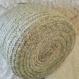 Woven wicker laundry basket