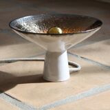 Unique piece flared lamp in stoneware