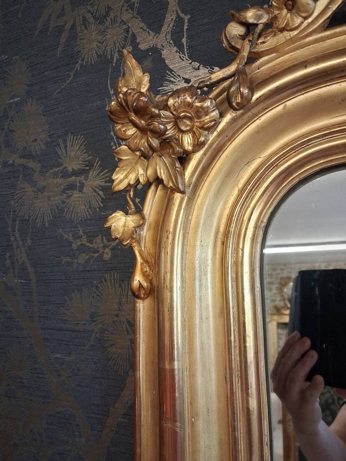 19th century mirror 181 x 110