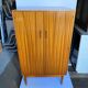 High cabinet with 2 doors in teak and vintage veneer from the 60s