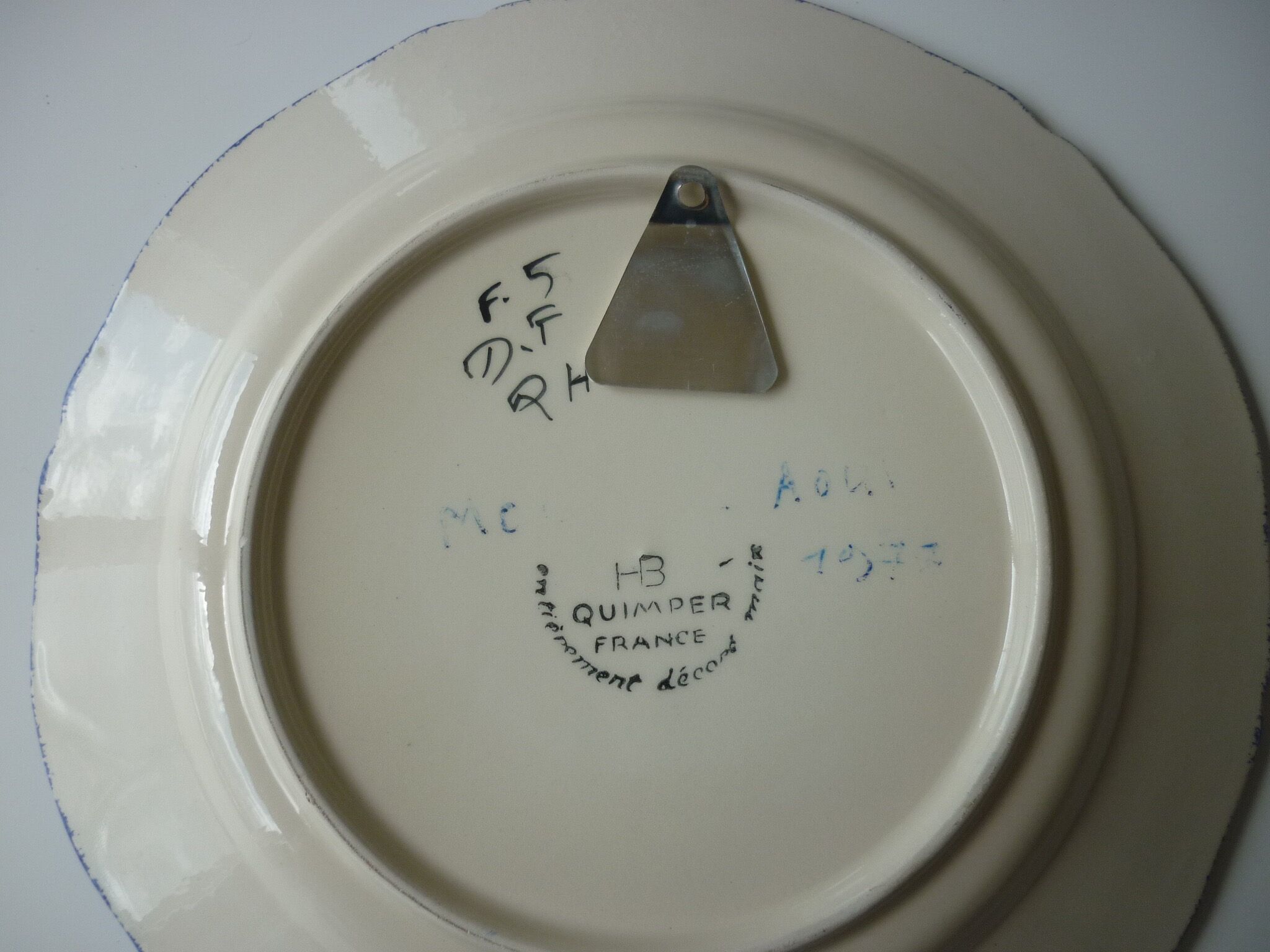 HB Henriot Quimper France Breton Plate