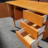 Vintage light oak desk from the 70s