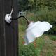 Ceramic wall lamp and glass