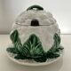 Cauliflower soup tureen in slipware