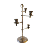 Bougeoir chandelier 4 branches mobiles design années 70