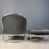 Model 915 Lounge Chair with stool by Carlo de Carli for Cinova, 1970s