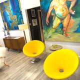 Paire de fauteuils lounge rétro Parabola