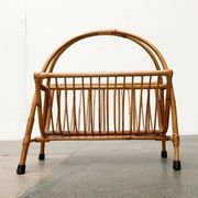 Mid-century bamboo magazine rack, 1960s