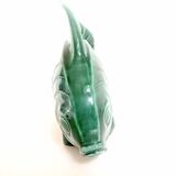 Green ceramic fish lejan art deco width 40 cm