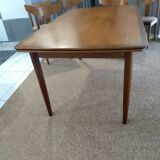 Extendable table in teak Scandinavian SAMCOM 1960