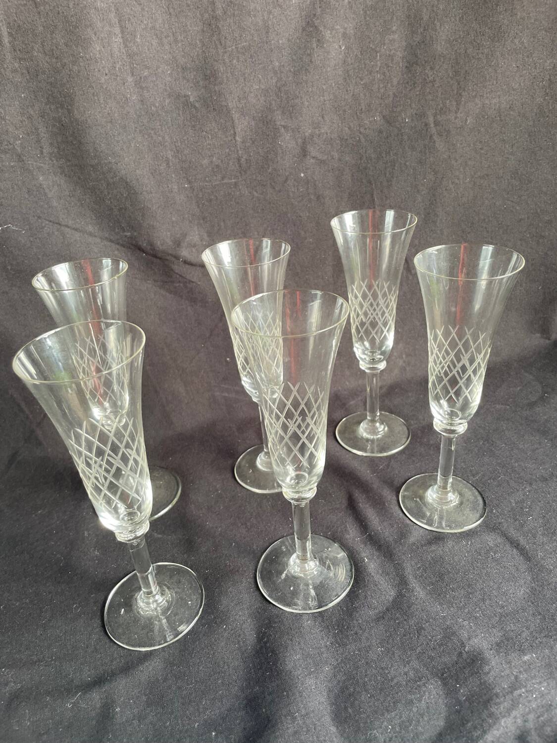 Set of 37 crystal glasses from the 50s