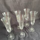 Set of 37 crystal glasses from the 50s