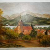 Oil painting on canvas landscape