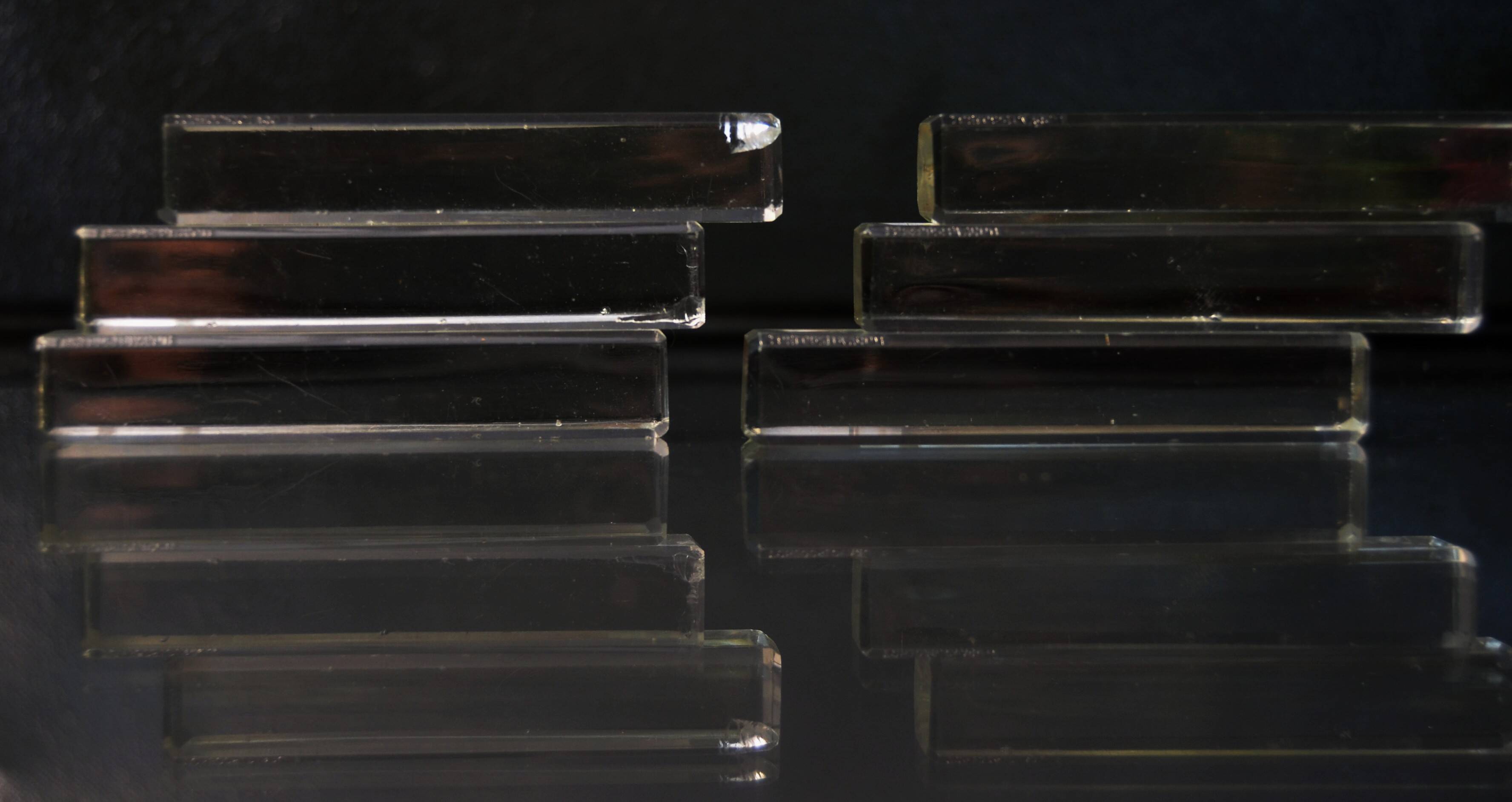 Lot of 6 Mid Century Chekoslovakia Crystal Knife Rests