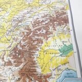 Old map of France from 1950 43x43cm