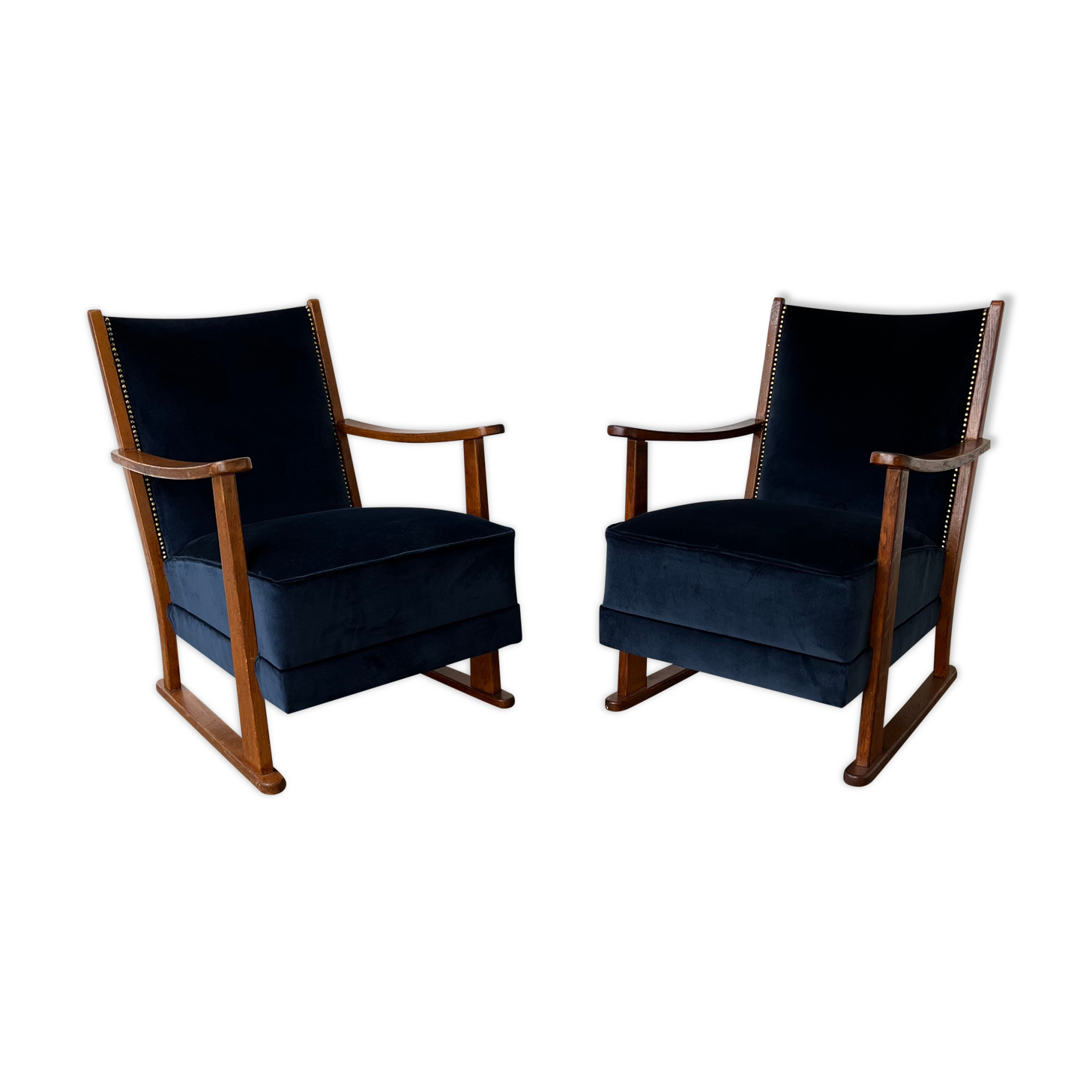Paire de fauteuils années 40