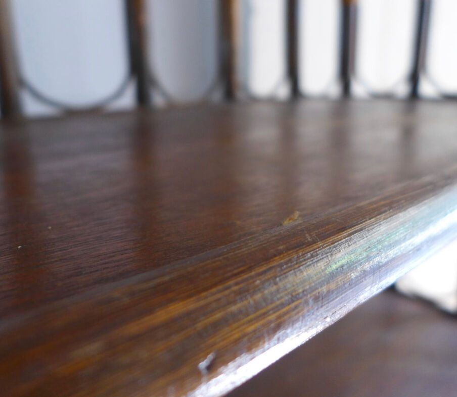 Vintage rattan library