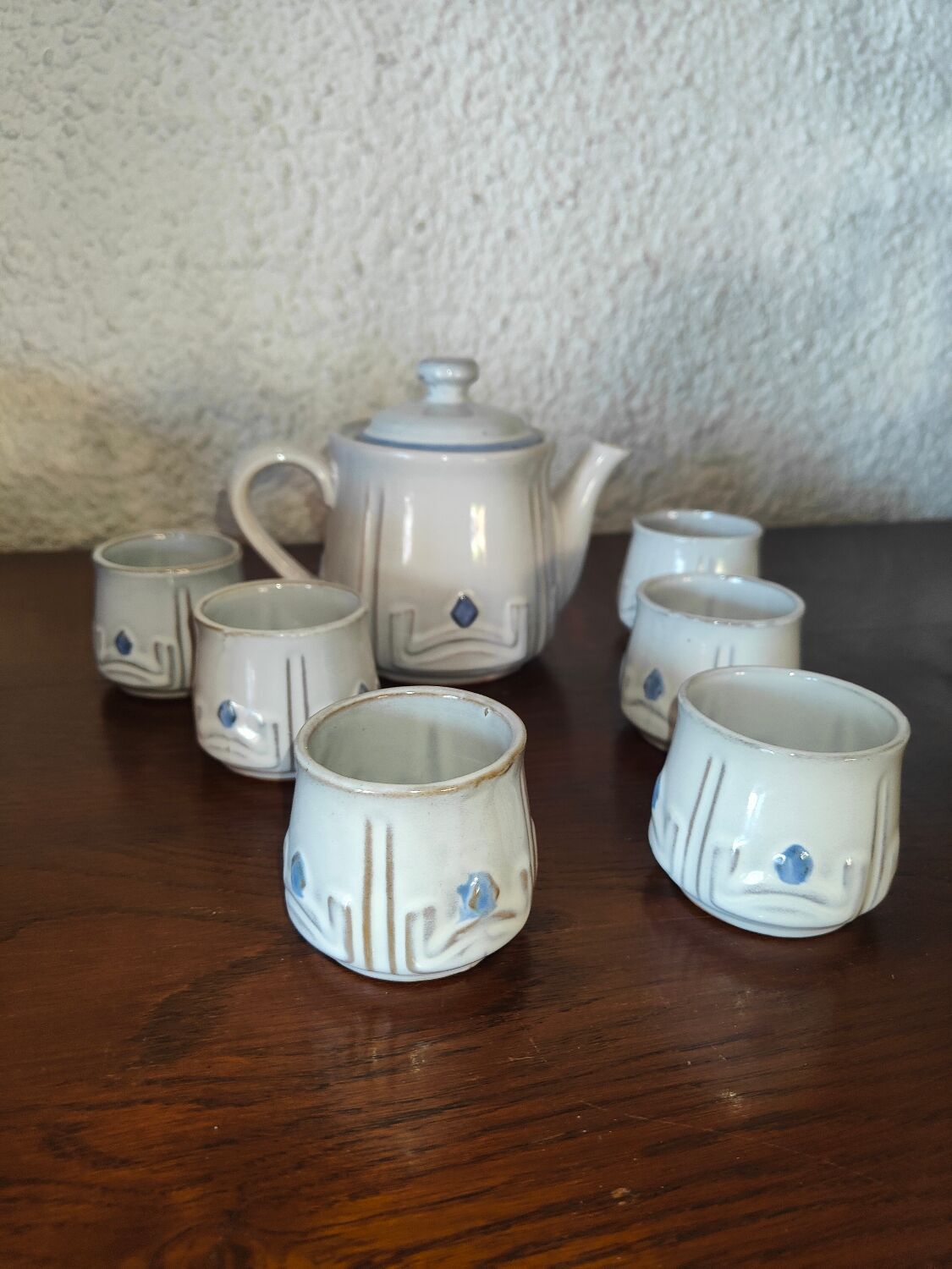 Vintage ceramic coffee set coffee maker with 6 cups