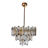 Venini two-tone chandelier, 3 levels, murano glass, Italy, 1970