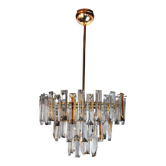 Venini two-tone chandelier, 3 levels, murano glass, Italy, 1970