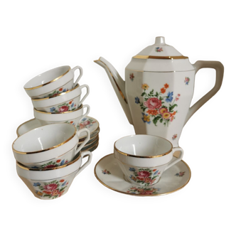 Vintage floral porcelain tea set