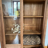 Armoire vitrée bois brut