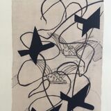 Original exhibition poster Georges Braque, René Char, fondation Maeght, 1971