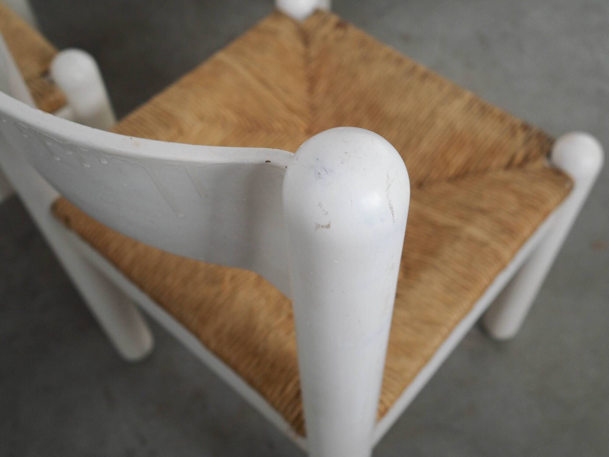 Set of four beechwood chairs, Italian design, 1980s, made in Italy